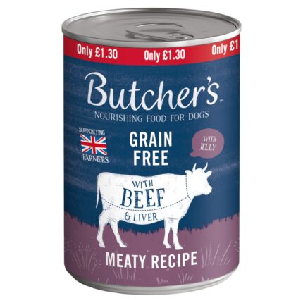 Butcher's Beef & Liver Dog Food Tin 400g