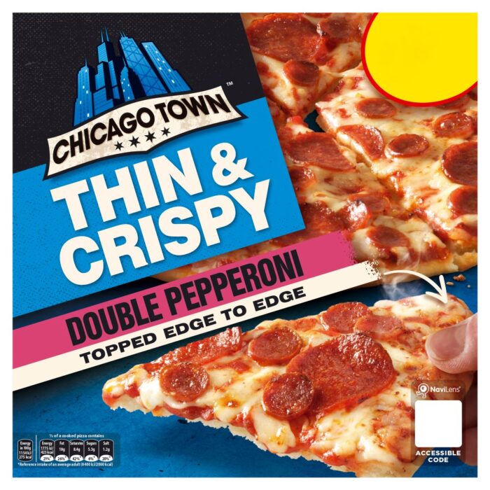 Chicago Town Thin & Crispy Double Pepperoni Pizza 305g