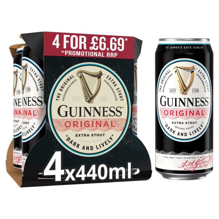 Guinness Original Extra Stout In Can 4.2% vol 440ml