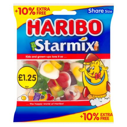 HARIBO Starmix Fruit & Cola Flavour Jelly & Foam Sweets Sharing Bag 154g