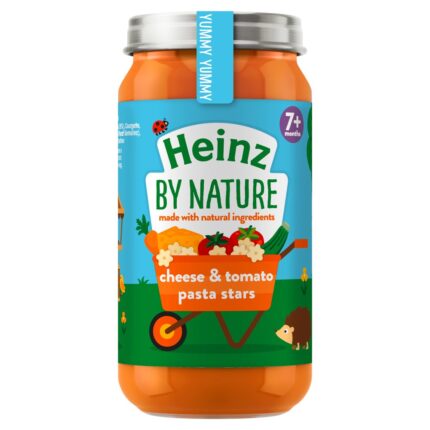 Heinz By Nature Cheese and Tomato Pasta Stars Baby Food Jar 7+ months 200g