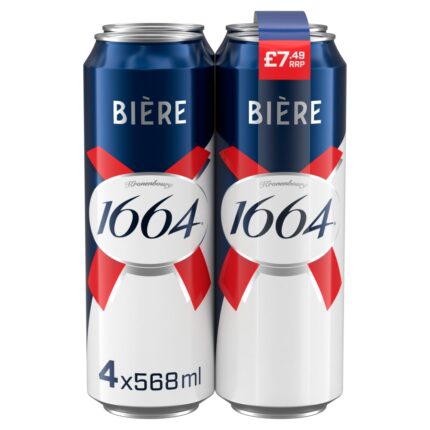 Kronenbourg 1664 Biere Beer Lager 4x568ml Pint Cans