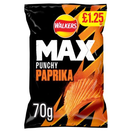 Walkers Max Punchy Paprika Crisps