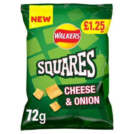 Walkers Squares Cheese and Onion Snacks